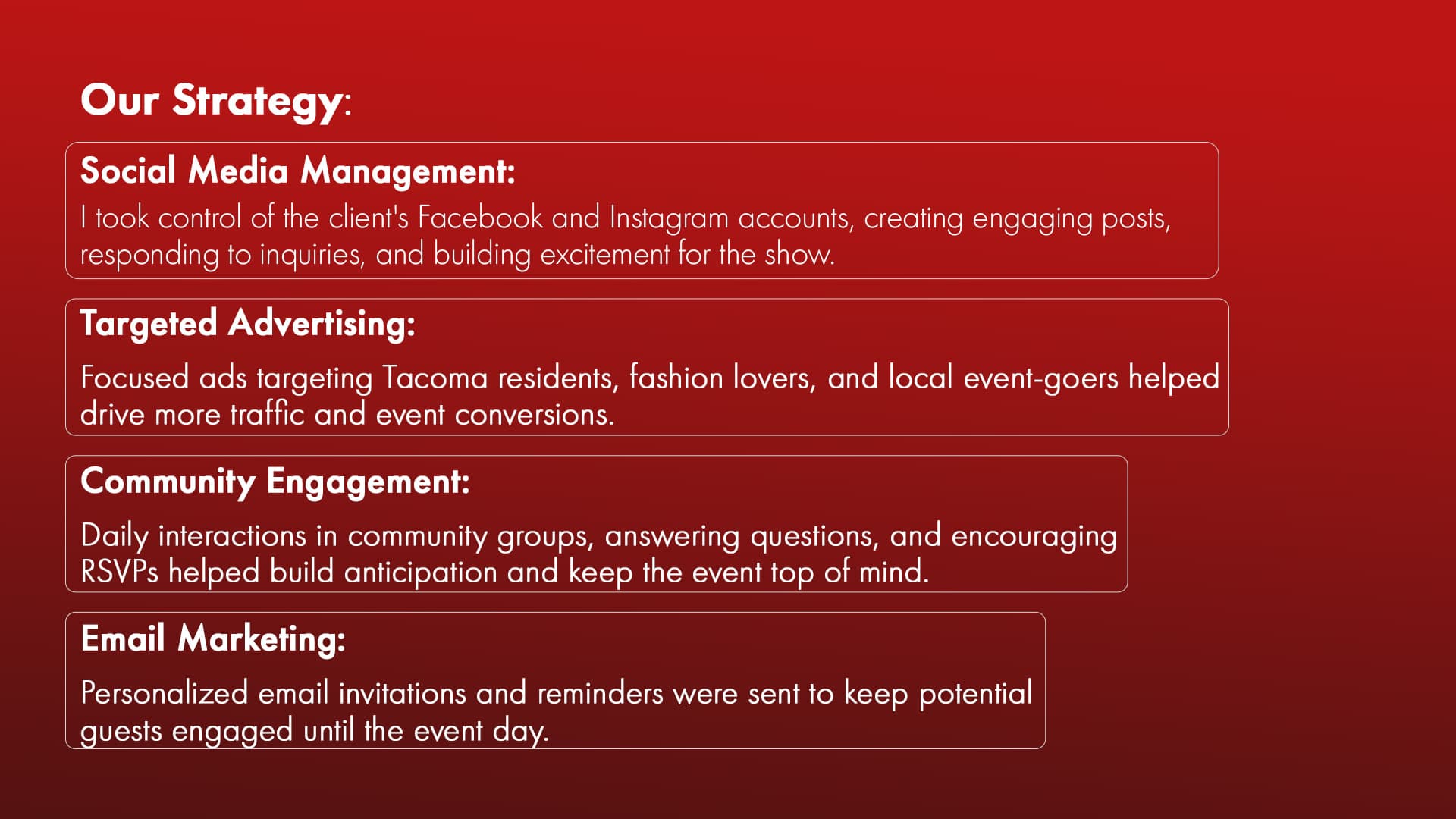 UB Undeniable strategy