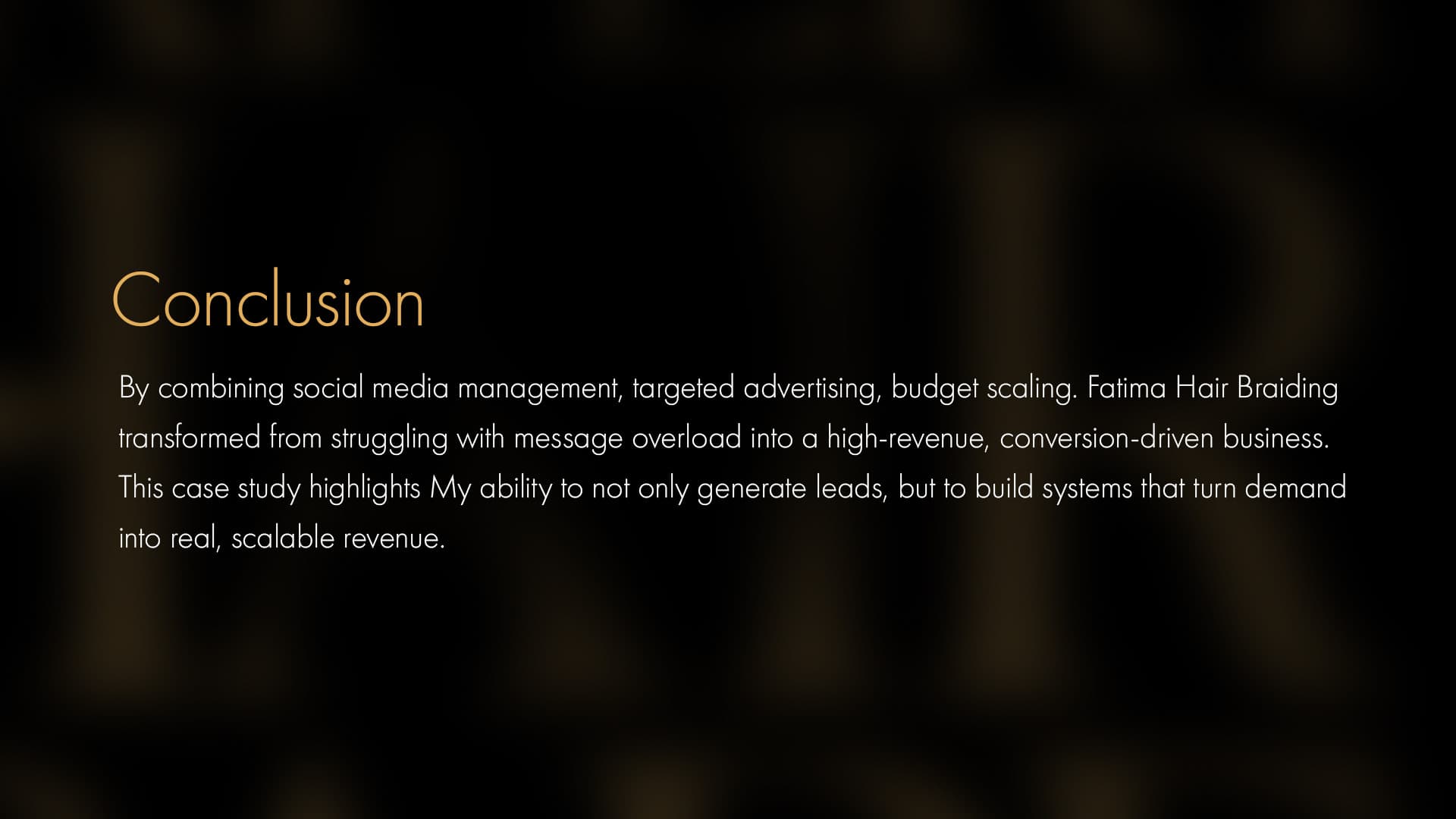 Fatima Hair Braiding conclusion