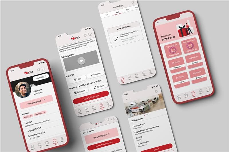 Trello Mart profile and rewards screens