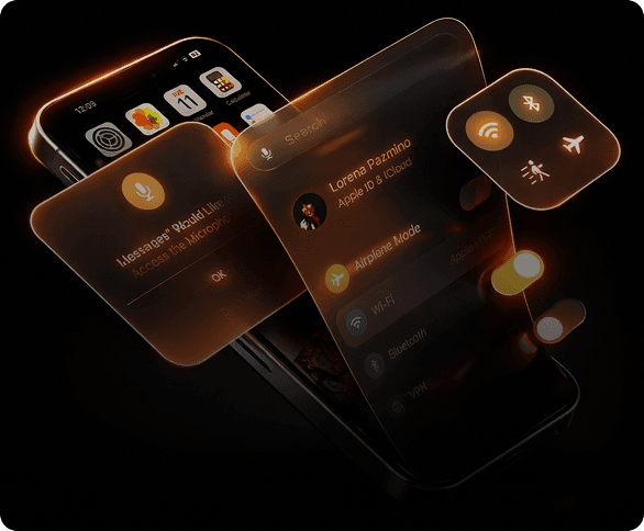 Orange robotic portrait for user flow mapping