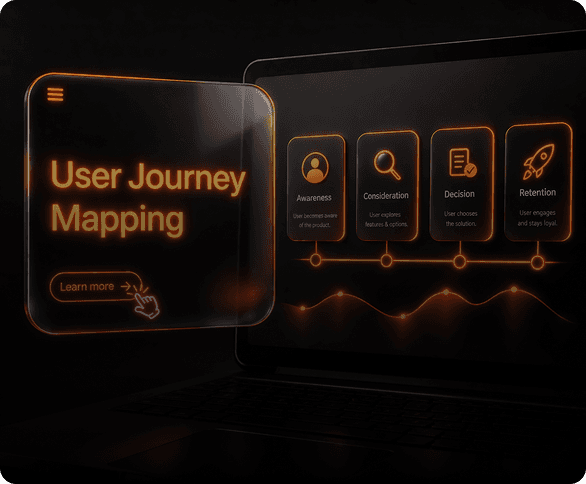 Orange robotic portrait for UI systems