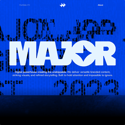 Major creative agency website design