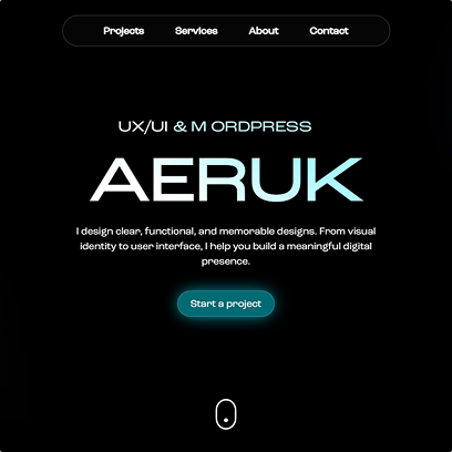 Aeruk digital portfolio design