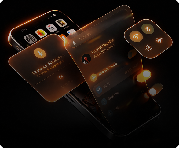 Orange robotic portrait for user flow mapping